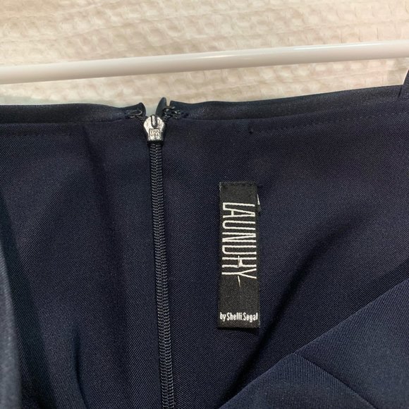 1990's Vintage Laundry by Shelli Segal Navy Dress - Picture 3 of 4